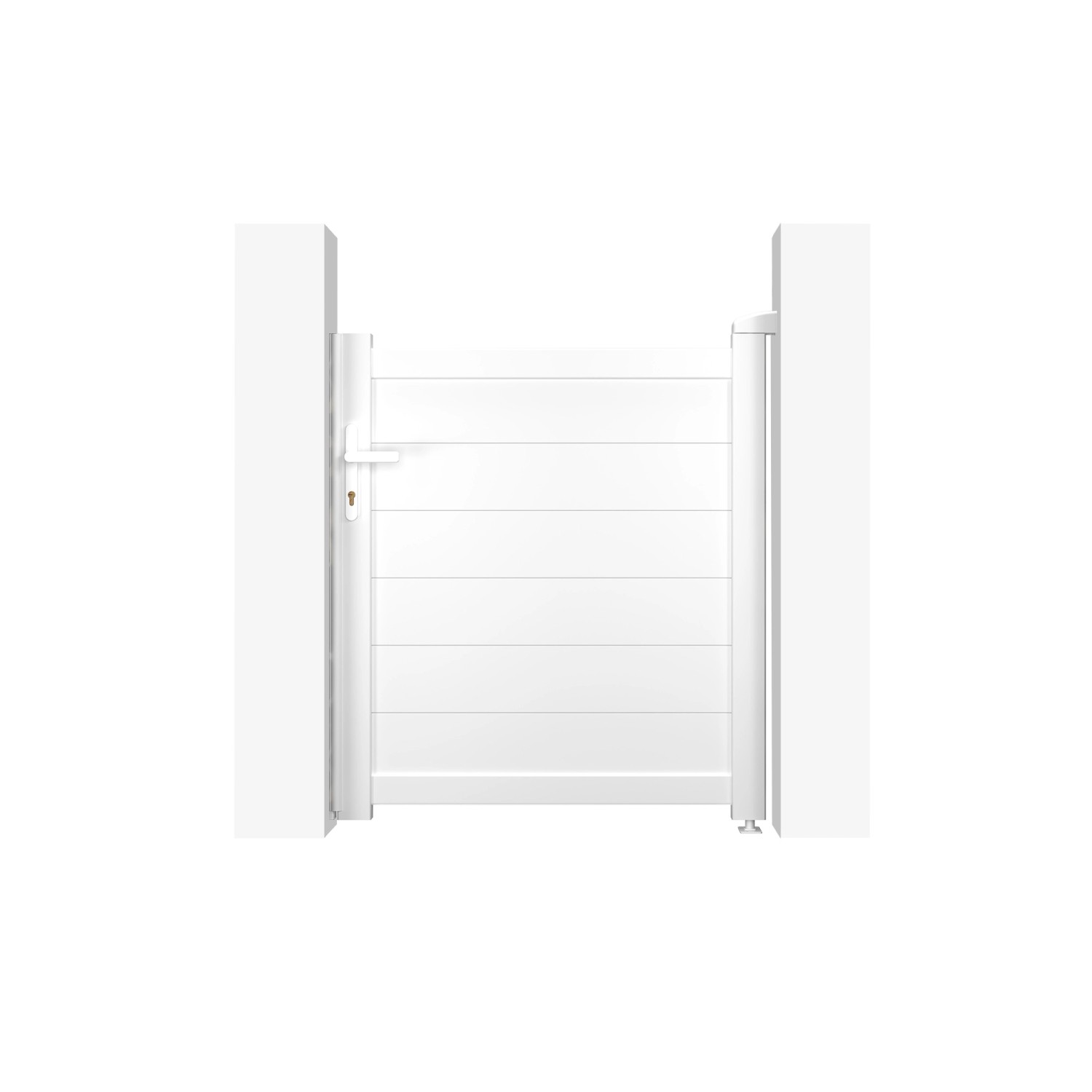 Casanoov Gartentür 1M Eiger H 115Cm & 2 Alu Pfosten H 166Cm Weiß günstig online kaufen