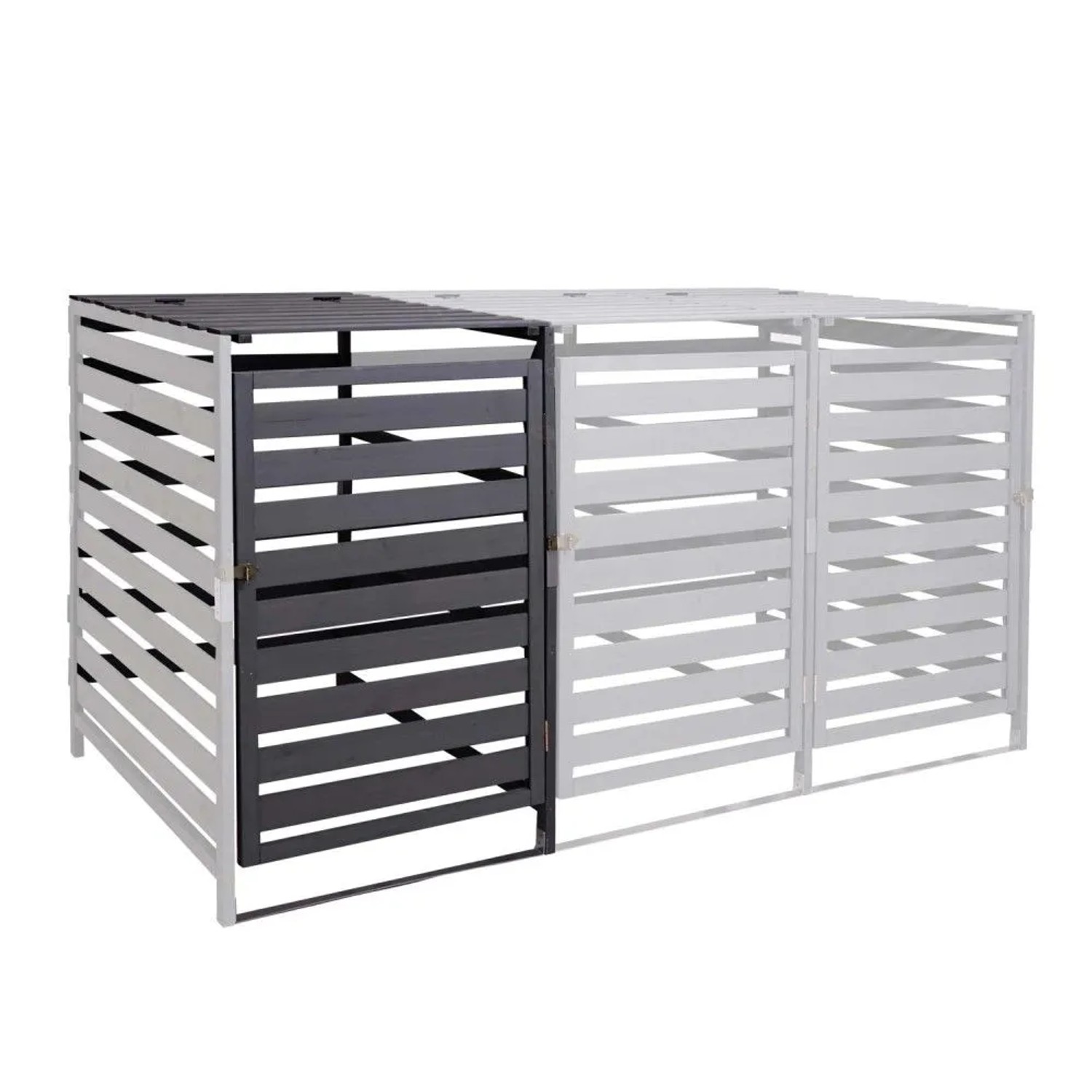 MCW Mülltonnenbox Erweiterung H62 Anthrazit 114x67x97cm