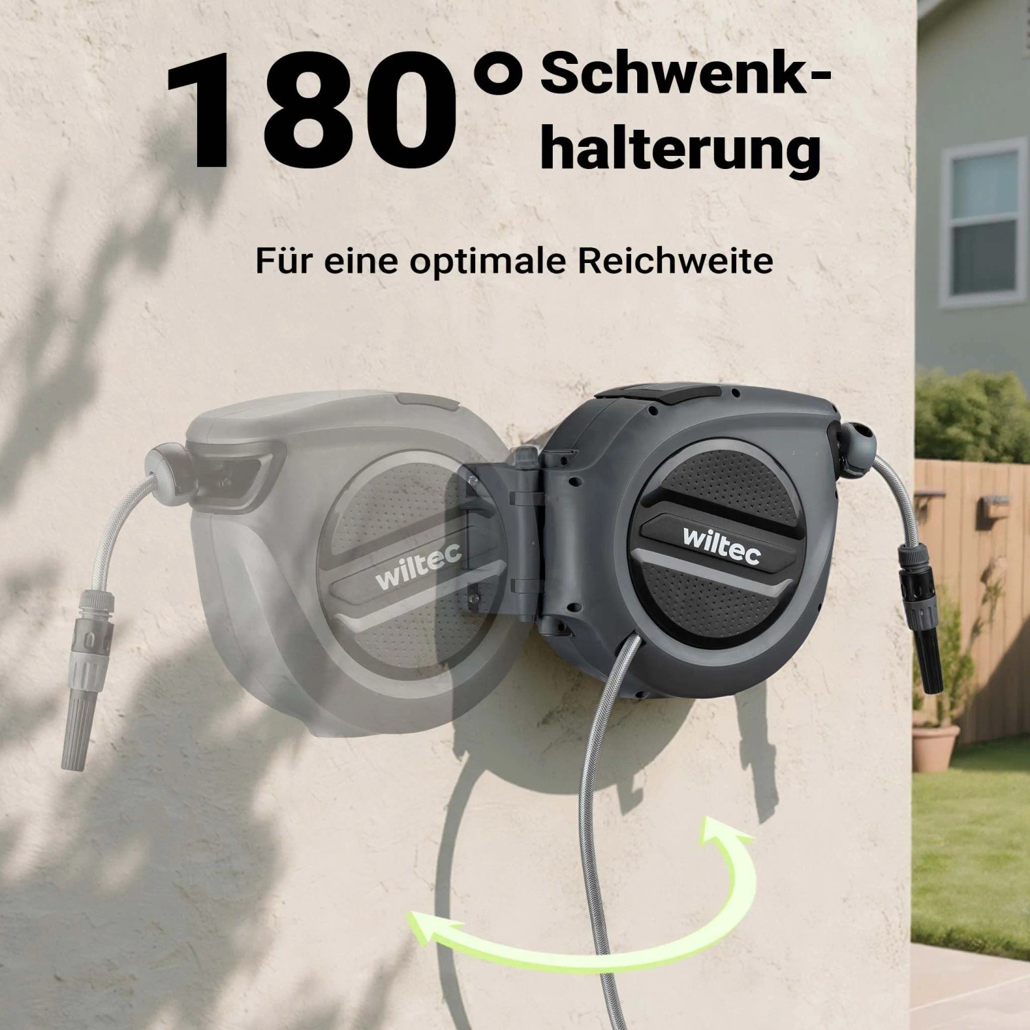 Xpotool Schlauchbox Aufroll-Automatik 15M Wand Schlauchtrommel Garten Wasser_4