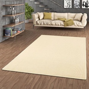 Cremefarbener Snapstyle Sisal Teppich Klassisch Natur, 200x300 cm. Natürliche Textur im Wohnraum.