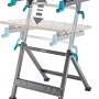 Wolfcraft Master 650 Ergo Werkbank: Höhenverstellbarer Spann- und Arbeitstisch mit Klappfunktion.