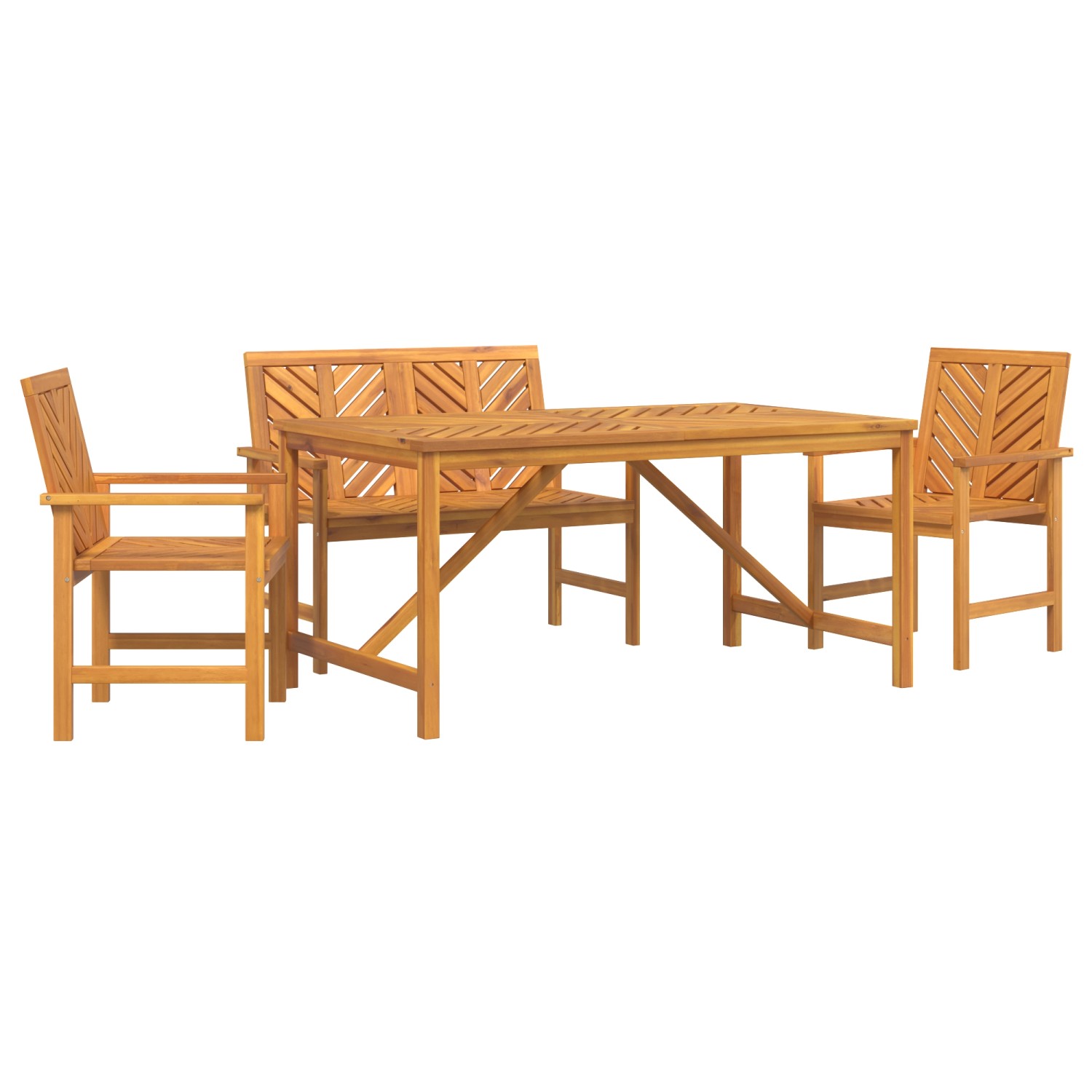 vidaXL 4-Teiliges Garten Essset aus Massivem Akazienholz 3154108 günstig online kaufen