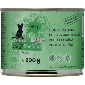 Catz Finefood No.15 Katzen-Nassfutter mit Huhn und Fasan, 200g Dose.