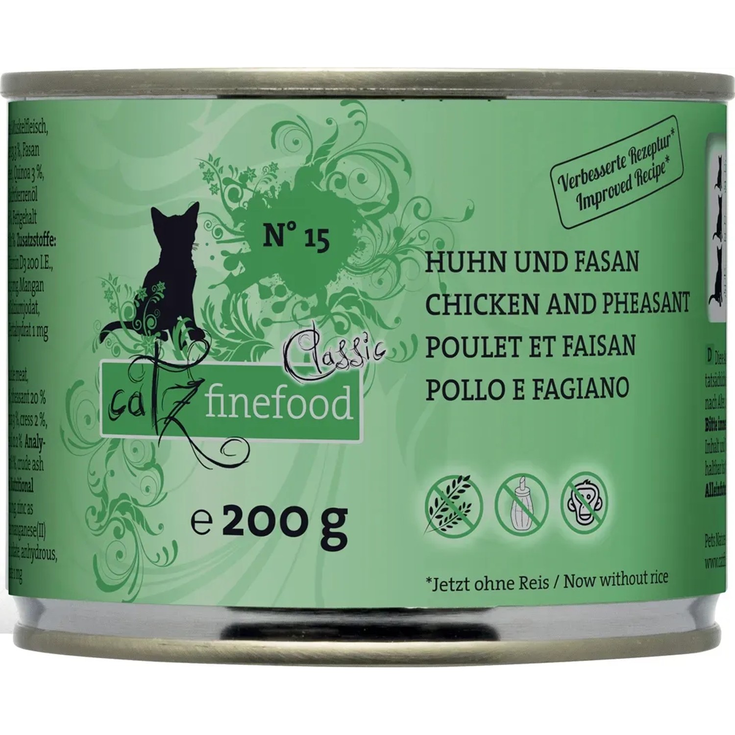 catz finefood Katzen-Nassfutter Classic Huhn & Fasan 200 g