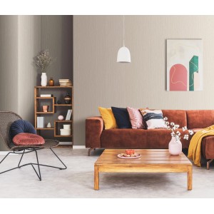 Beige Vliestapete mit Wellenstruktur von Erismann, Fashion for Walls Kollektion.