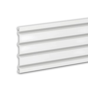 Weißes 3D Wandpaneel / Akustikpaneel (200cm) von PROFHOME für die Wandvertäfelung.