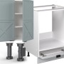 Vicco Fame-Line Küchenzeile 300cm in Hellblau-grau/Weiß ohne Arbeitsplatte.