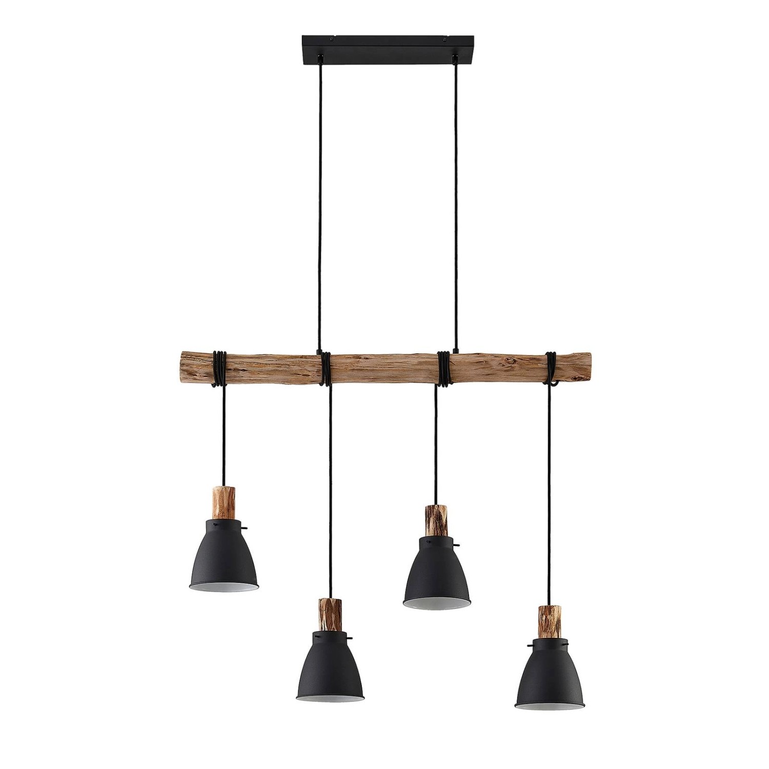 Lindby Pendelleuchte Trebale 9626271 Skandinavisch in Schwarz aus Metall 4- günstig online kaufen