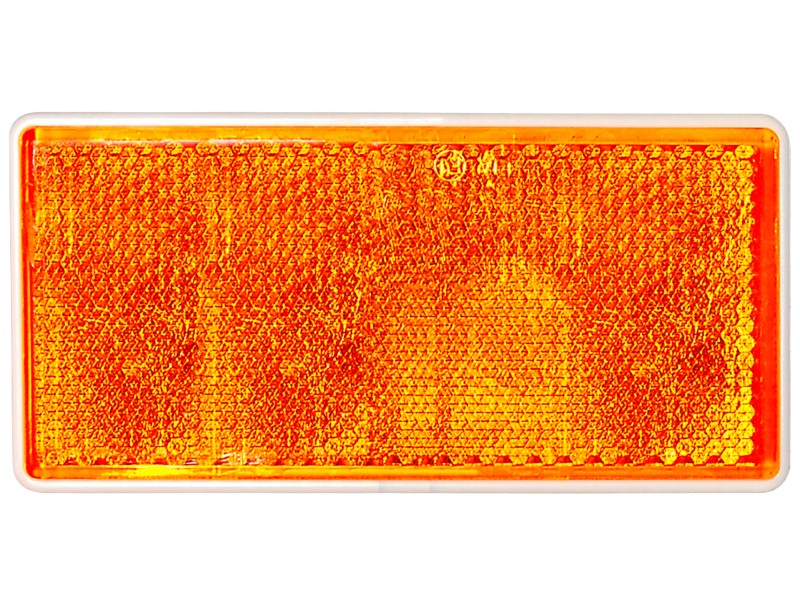 Reflektor 63 x 18 x 5,2mm Orange ECKIG Rückstrahler Selbstklebend Anh, 1,00  €
