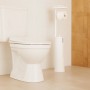 Relaxdays Toilettenpapierhalter mit Ablage Metall Weiß Freistehend Rutschfest 91 cm x 22 cm x 14 cm 1,1 kg_3