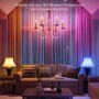 Wohnzimmer mit Govee B600C RGBWW Smart LED Bulbs E14. Farbige Beleuchtung, dimmbar, für individuelle Lichtstimmung.