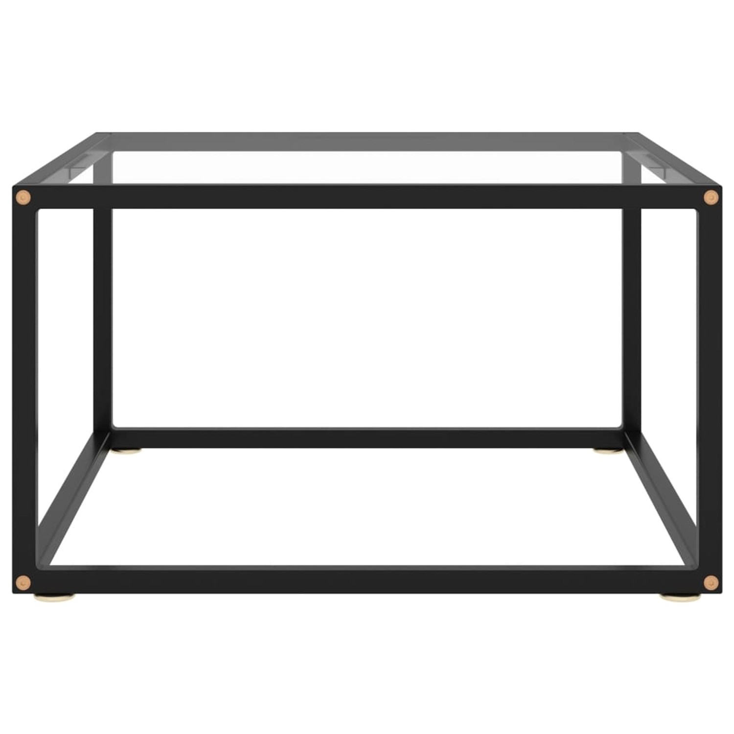 Beistelltisch Schwarz Mit Hartglas 60x60x35 Cm günstig online kaufen