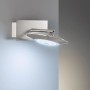 Moderne LED-Wandleuchte Beta von Fischer & Honsel in Nickel matt. Smarte Leuchte mit Farbwechsel.