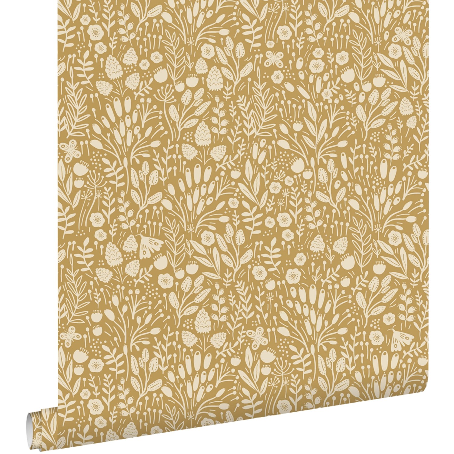 ESTAhome Tapete Blumen Ockergelb 50 X 900 Cm - 131252 günstig online kaufen