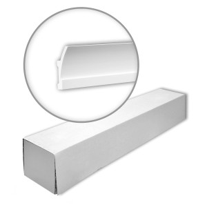 PROFHOME Eckleisten Set, 8 Zierleisten (16m) im Karton, weiße Deckenleisten für indirekte Beleuchtung.