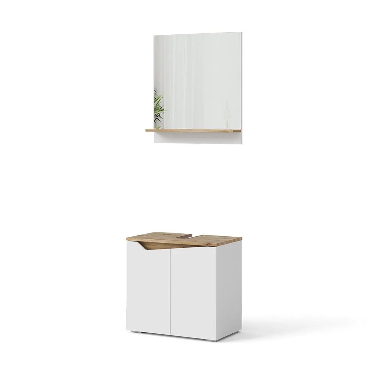 Vicco Badmöbel-Set Marelle Weiß/Artisan-Eiche 60 x 58 2-teilig