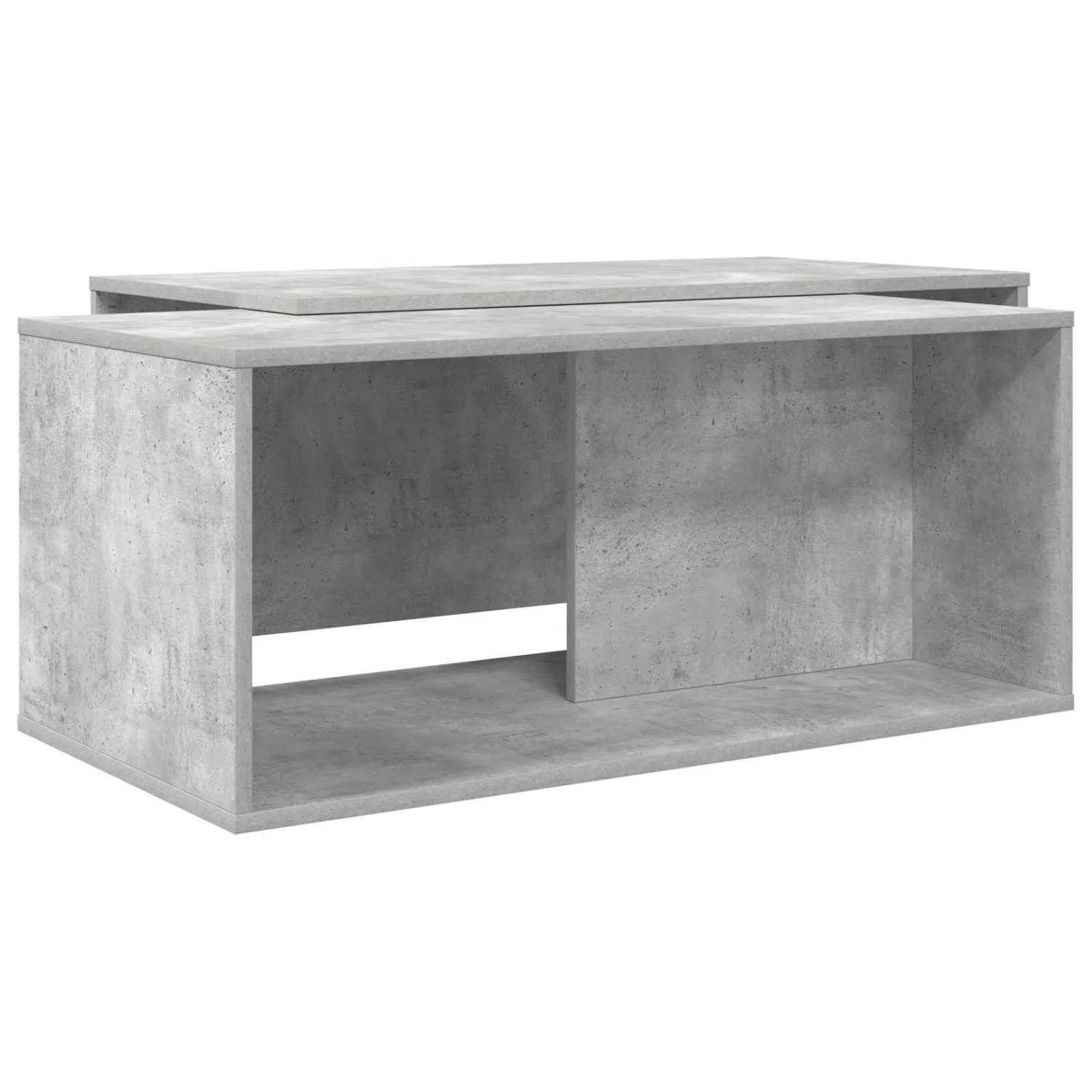vidaXL Kaffeetisch Set 2-Tlg Beton Grau Holzwerkstoff 8000263
