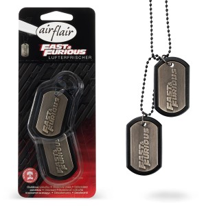 Airflair Lufterfrischer Fast & Furious im Dog-Tag-Design für die Autopflege.