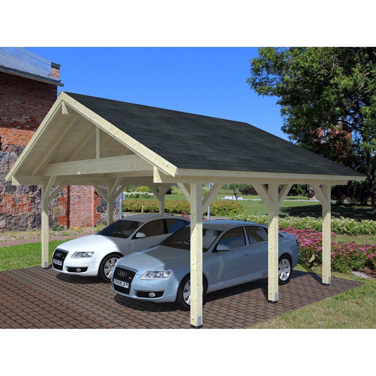 Palmako Carport Robert Natur 555 cm x 372 cm