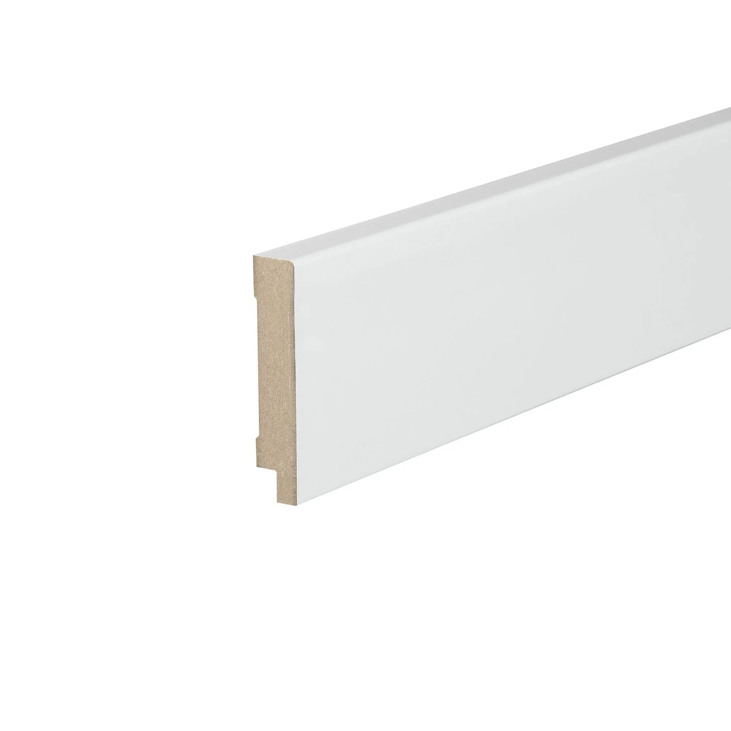Kosche Sockelleiste Topline ohne Clipfräsung 2.500 x 16 x 100 mm Weiß-Grundiert