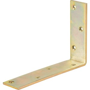 Gelb verzinkter Balkenwinkel 180x120x40 mm für leichte Holzkonstruktionen.
