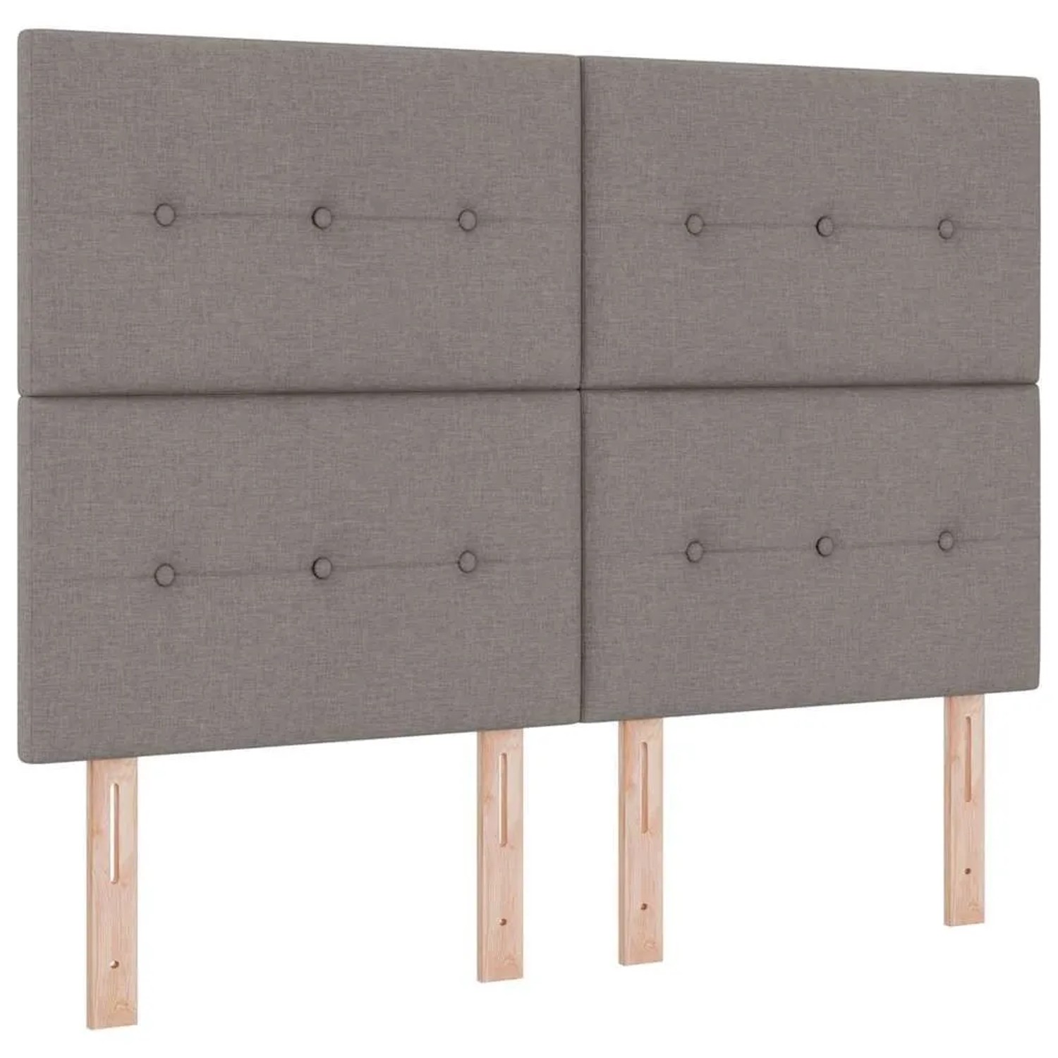 vidaXL LED Boxspringbett mit Matratze Taupe 160 x 200 cm Stoff 3343114