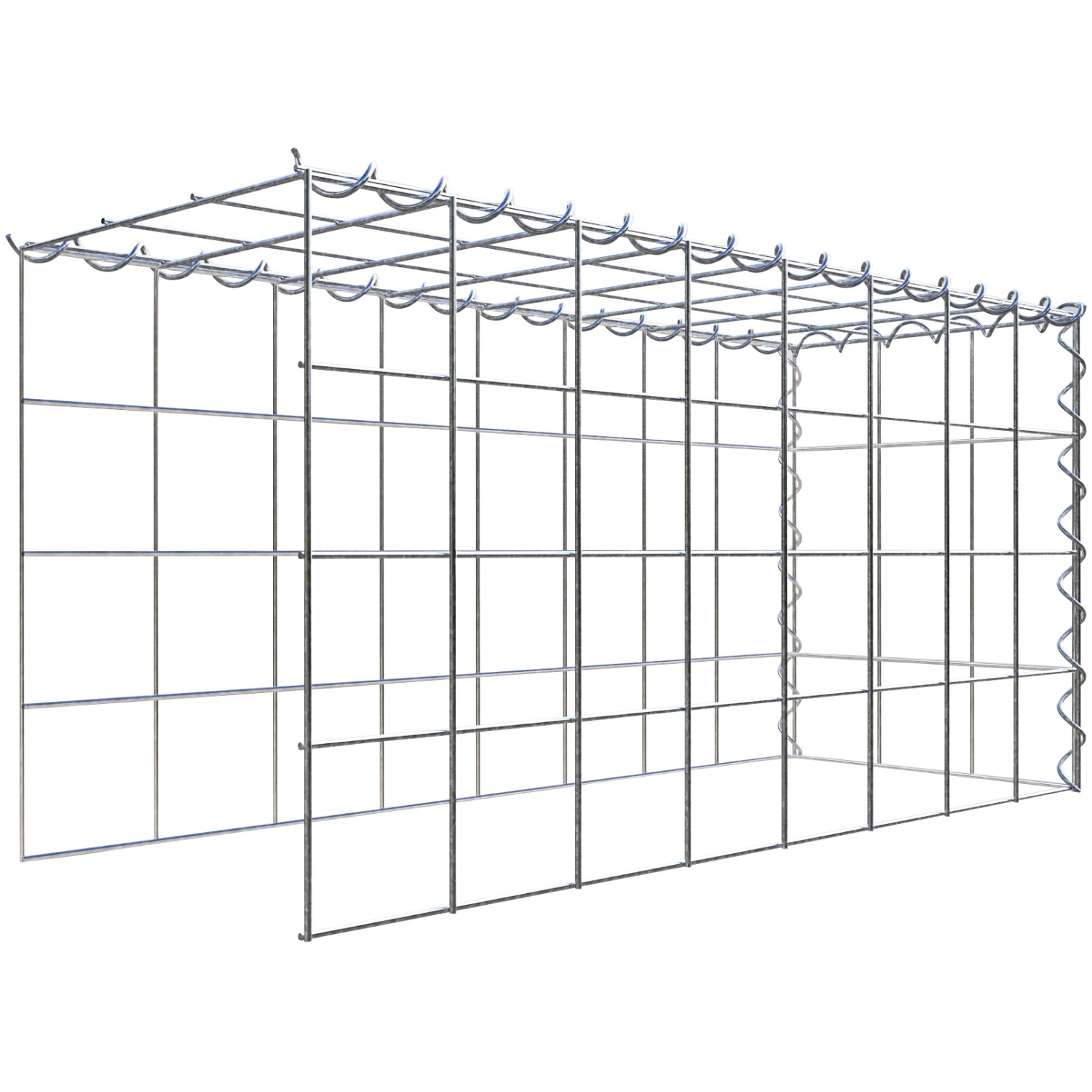 Gabiona Gabione-Anbaukorb Typ 4 40 x 80 x 30 cm Maschenw 10 x 10 cm