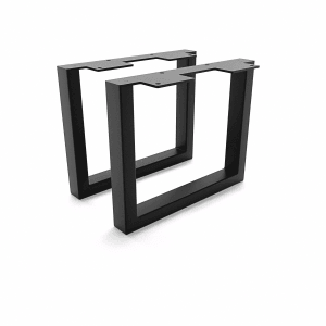 HEVVA Möbelfüße GRAZ, 2er Set, schwarz, 20x25cm. Metallfüße für Möbel, DIY Projekte.