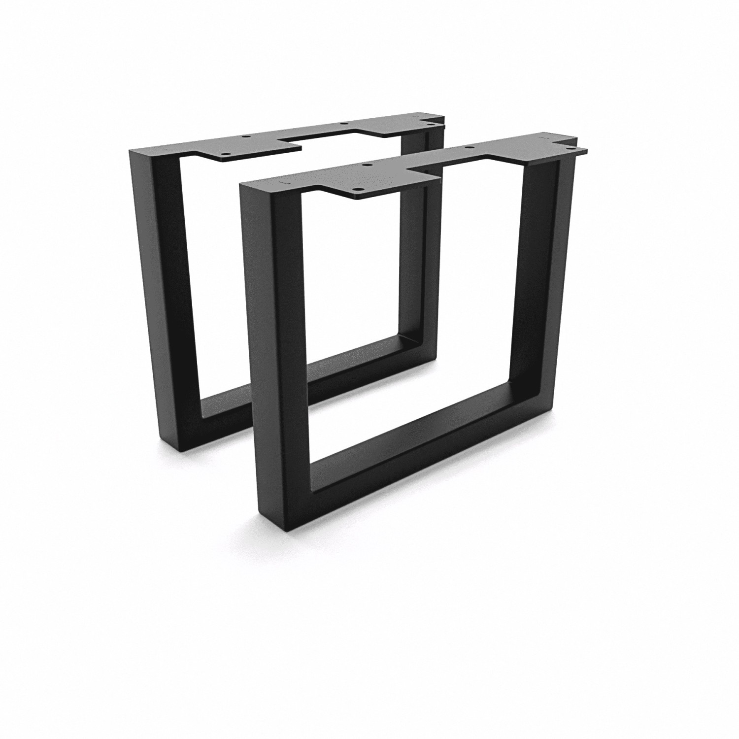 HEVVA Möbelfüße GRAZ 20 cm Hoch 25 cm Tief 2er Set Schwarz