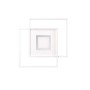 Weiße, quadratische Trio LED-Deckenleuchte Via, 50x50 cm, für Wohnräume.