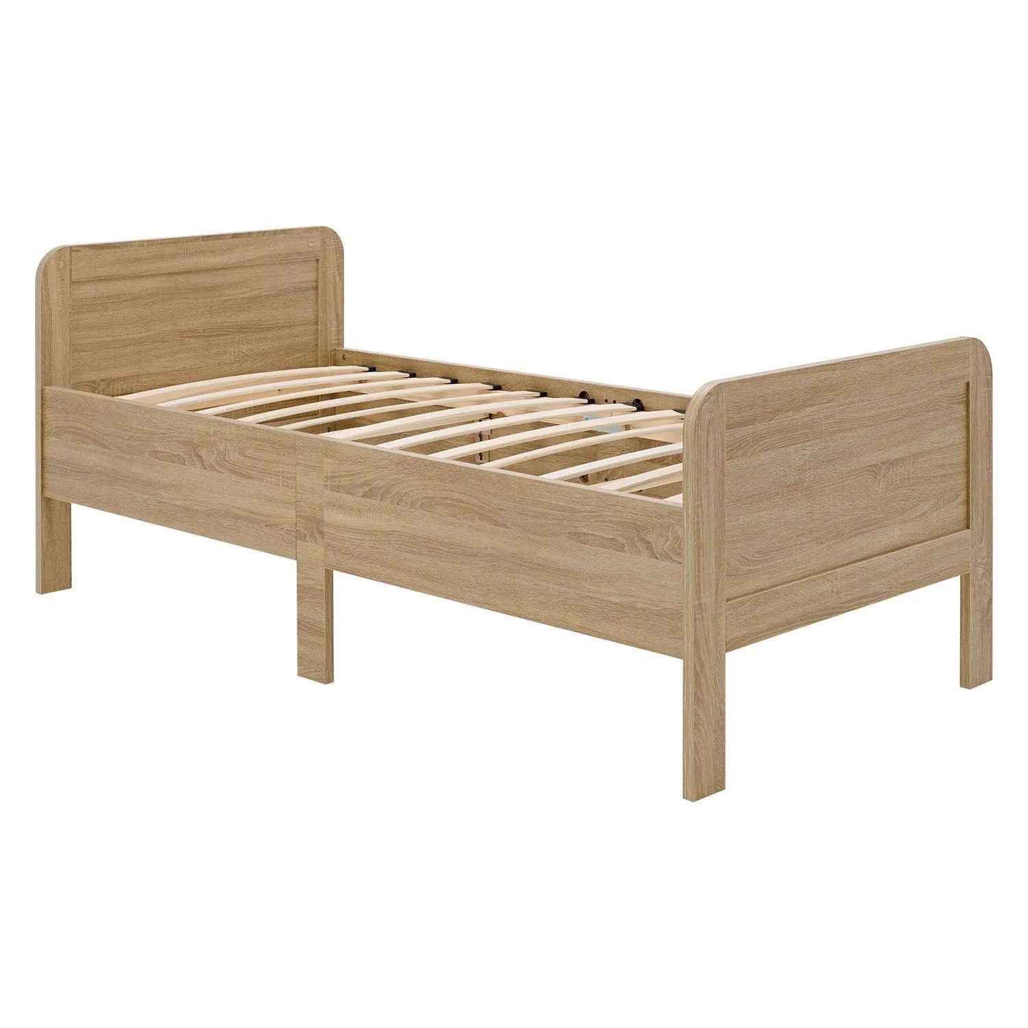 Homestyle4u Komfortbett 90x200 mit Lattenrost in Braun 2653