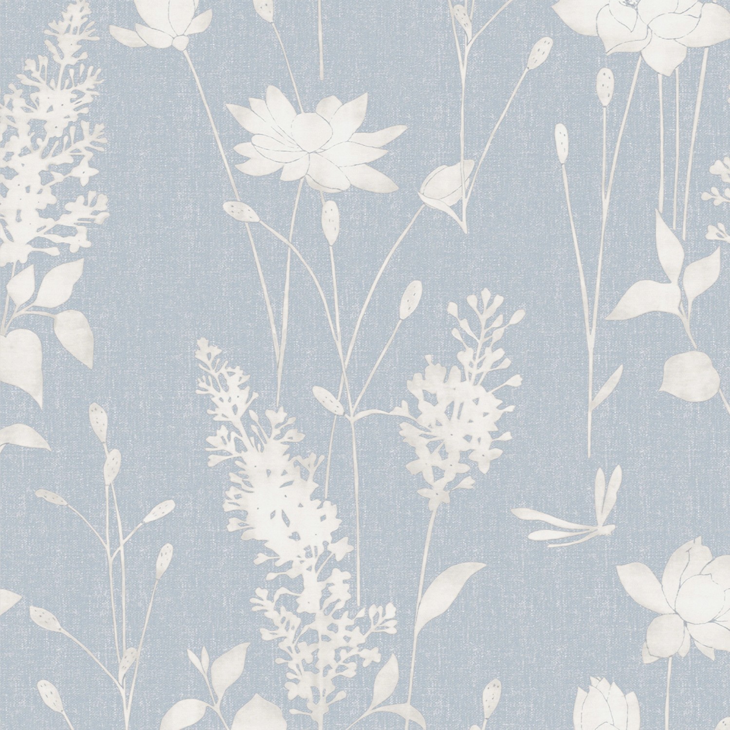 Laura Ashley Vliestapete Dragonfly Garden Chalk Blue 10,05 x 0,52 m günstig online kaufen