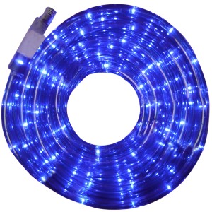 Blauer LED-Lichtschlauch, 9 m lang, für Innen- und Außenbereich.