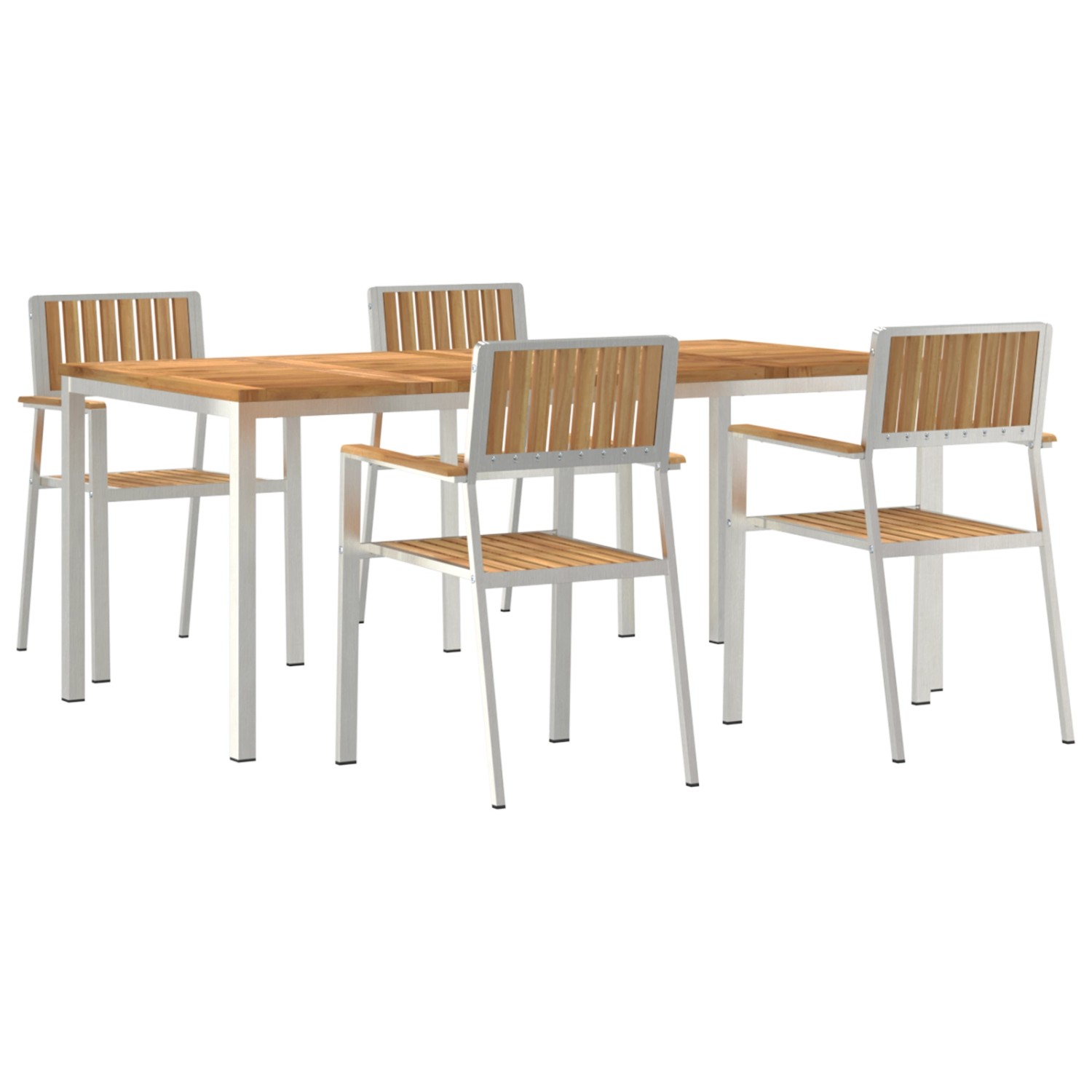 vidaXL 5-Teilige Garten Essgruppe aus Solidem Teakholz 3334801 günstig online kaufen