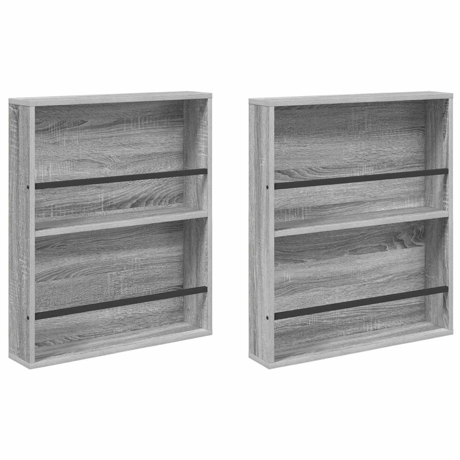 vidaXL Magazinregal 2 Stk Graues Sonoma 60 x 12 x 70 cm Holzwerkstoff 890835