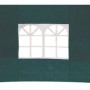 Grünes Seitenteil für Pavillon mit Fenster. Robuste Polyester-Seitenwand für 3x3m Faltpavillon.