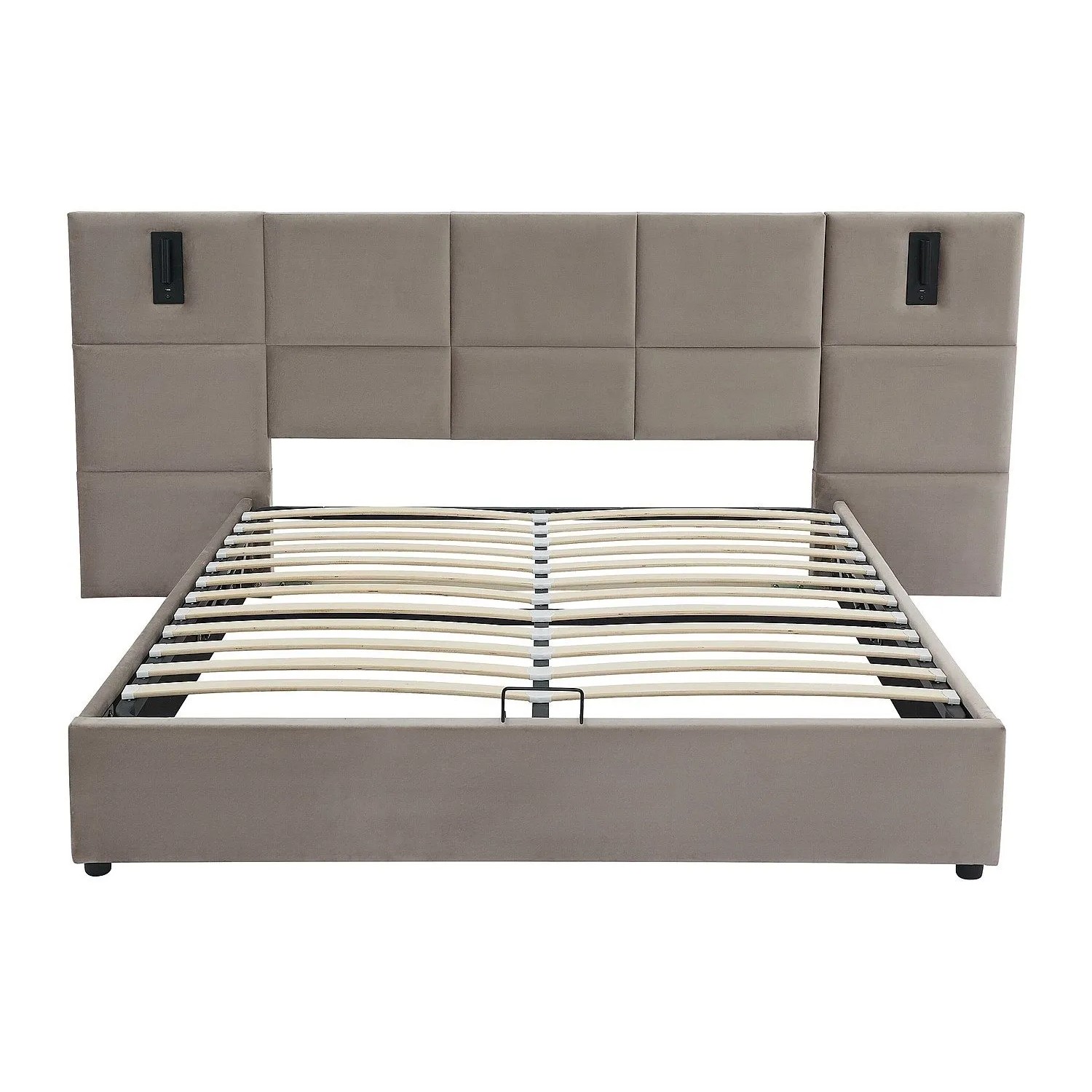 Vente-unique Bett Mit Bettkasten Sareto Taupe 248 cm
