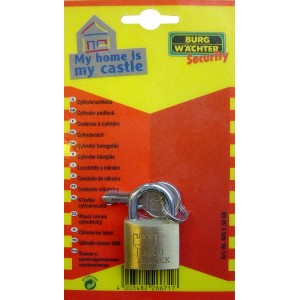 Burg Wächter Vorhangschloss 405 30 SB: Zylinderschloss mit Schlüssel, verchromter Bügel.