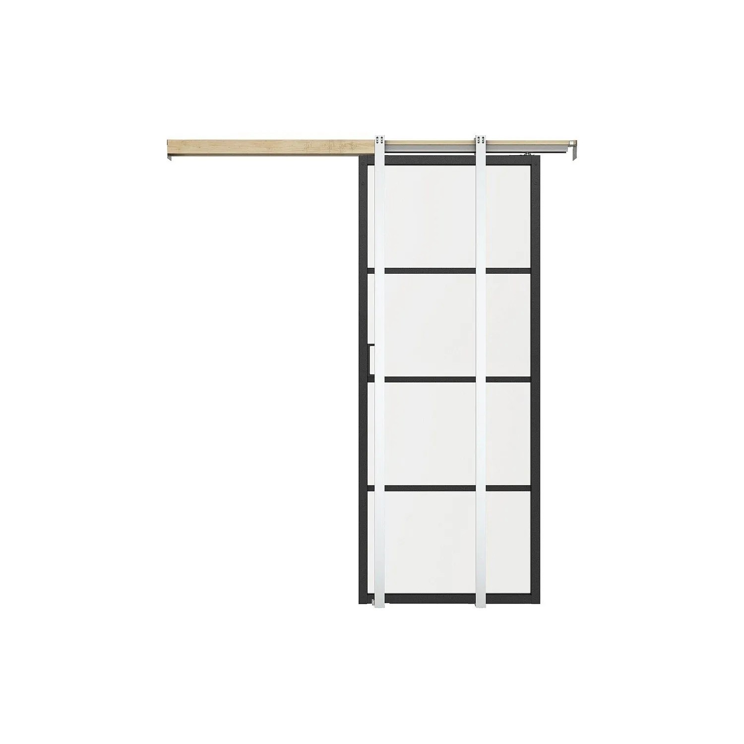 Vente-unique Schiebetür Sinca Schwarz 73 cm