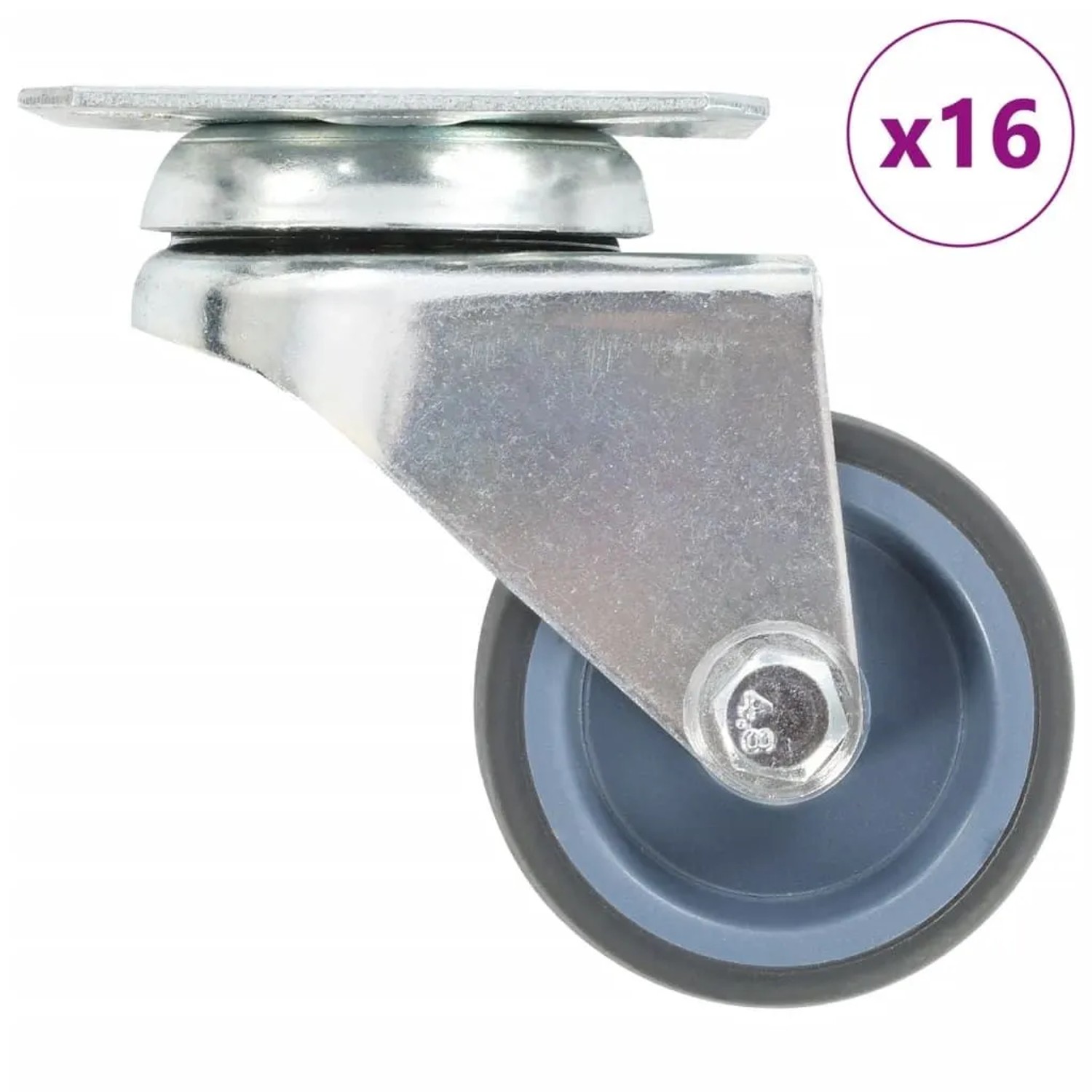 vidaXL 16 Stk Lenkrollen mit Zwillingsrad 50 mm 277918