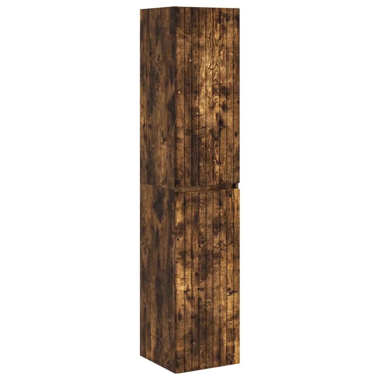 vidaXL Wandmontierter Badezimmerschrank Geräucherte Eiche 890647