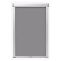 Graues vidaXL Verdunkelungsrollo FK06 für Velux Fenster, Ansicht von vorn.