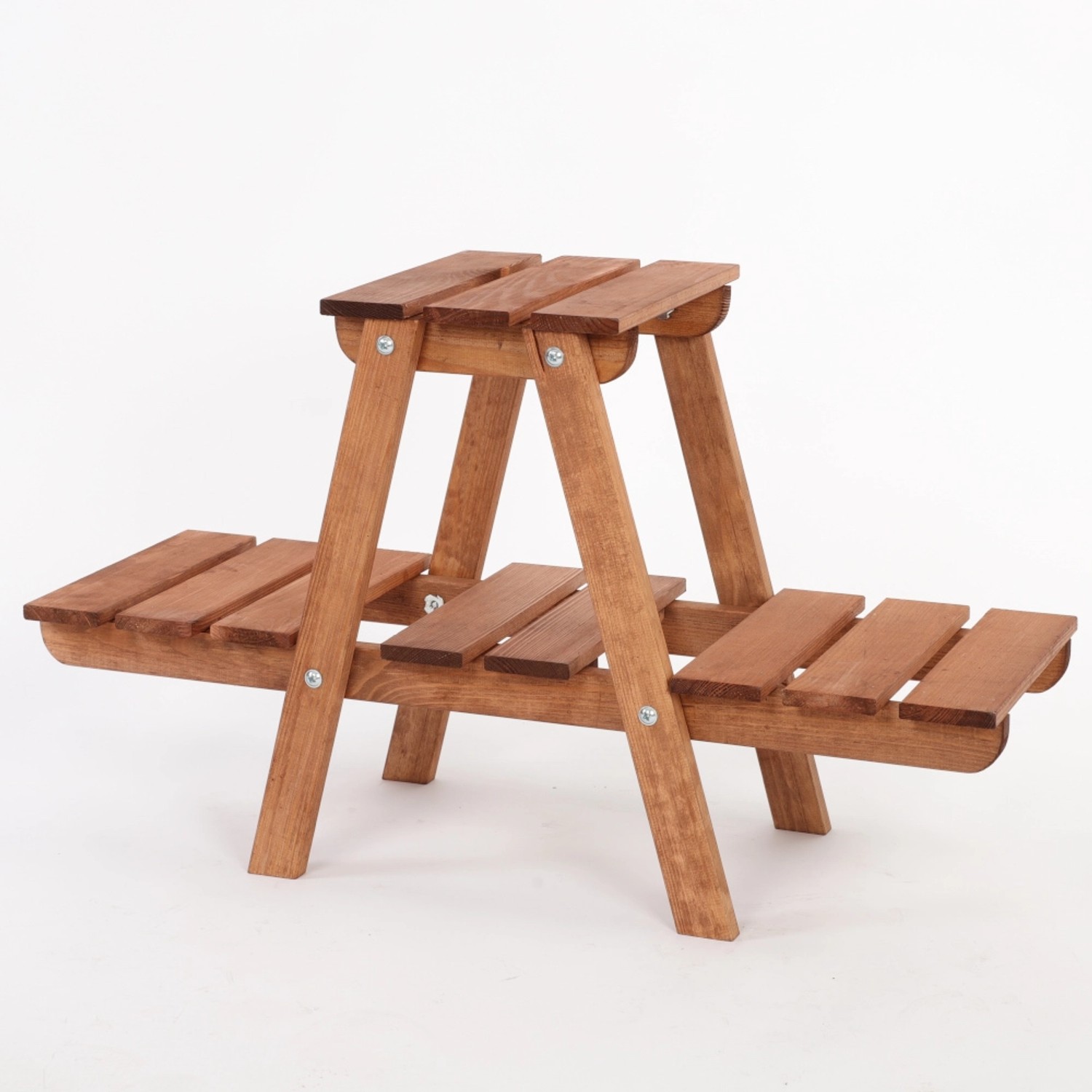 PROREGAL Blümenstande FLORACK HxBxT 45x74x25cm 3 Ablagen Kieferholz Braun günstig online kaufen