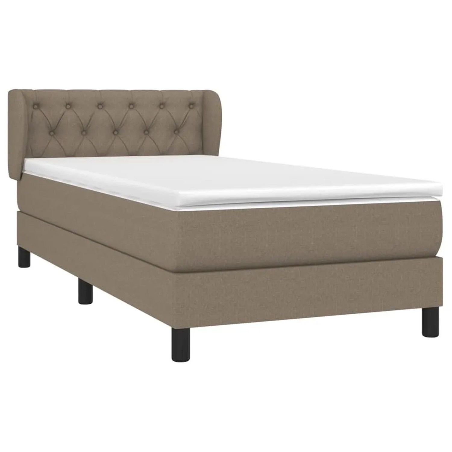 vidaXL Boxspringbett mit Matratze Taupe 80x200 cm Stoff 3126441 günstig online kaufen