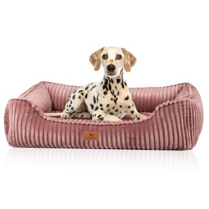 Rosa Knuffelwuff Hundebett Sedona Orthopädisch Breitcord XXL mit Dalmatiner.