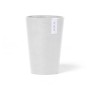 Weiße Ecopots Vase Pisa, 14x20 cm, ideal für Blumenarrangements im Innen- und Außenbereich.