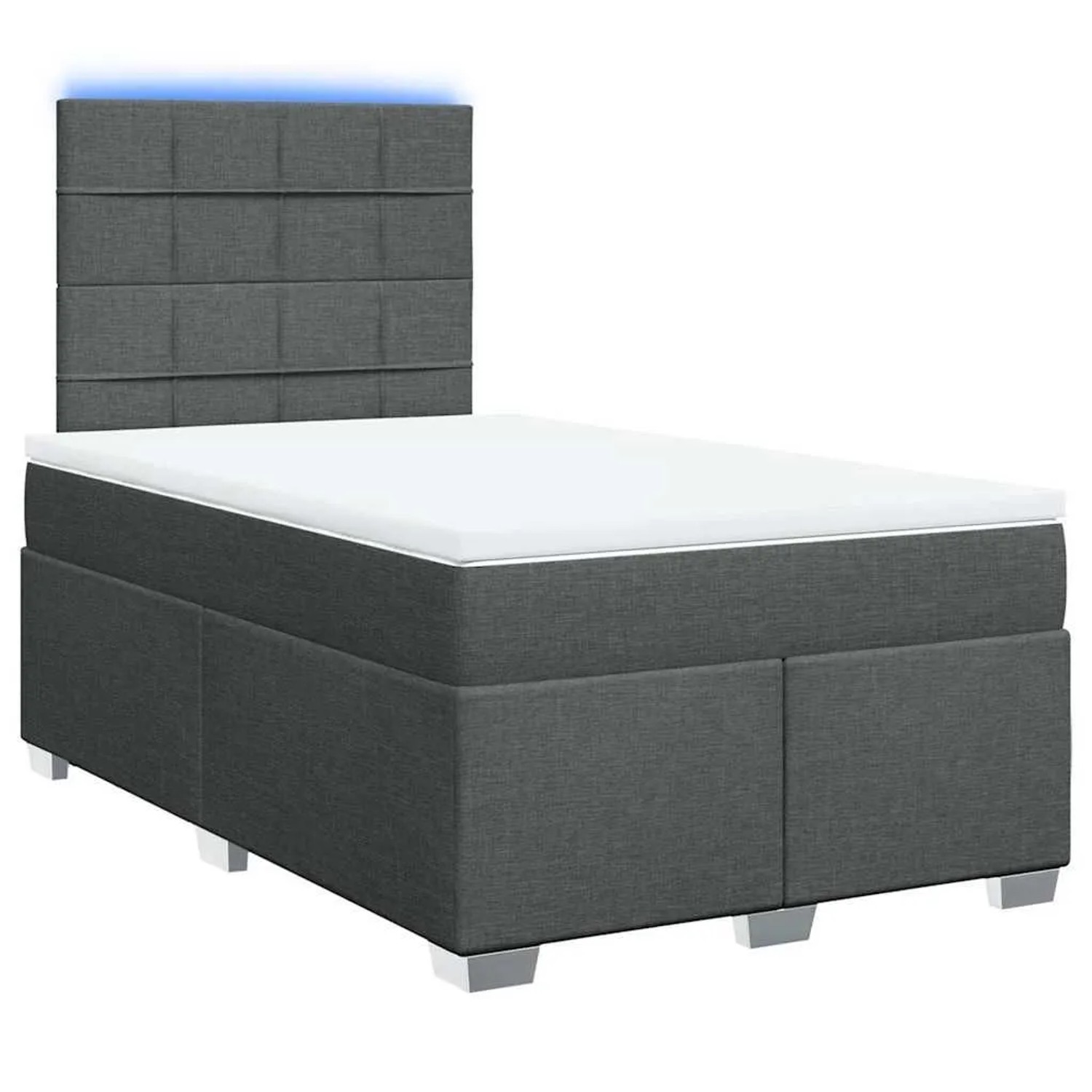 vidaXL Boxspringbett mit Matratze Dunkelgrau 120x200 cm Stoff 3292756 günstig online kaufen