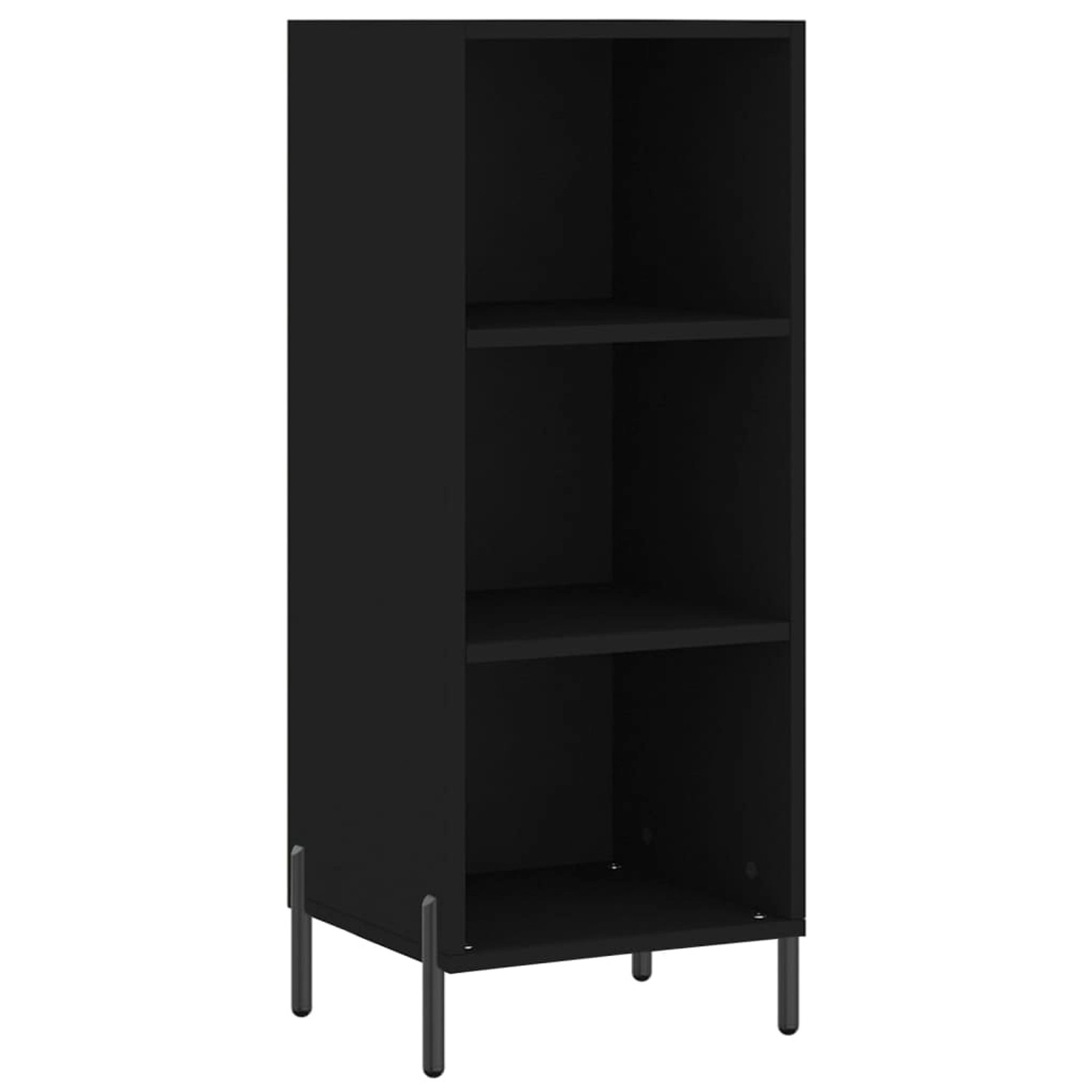 vidaXL Sideboard Schwarz 34,5x32,5x90 cm Holzwerkstoff 828741