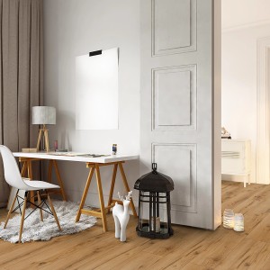 Verlegter Classen HydroClick Vinylboden Steineiche in Wohnraum-Szene.