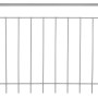 Geländerset für raumhohe Fenster, 120 cm, Edelstahl, mit senkrechten Rundstäben.